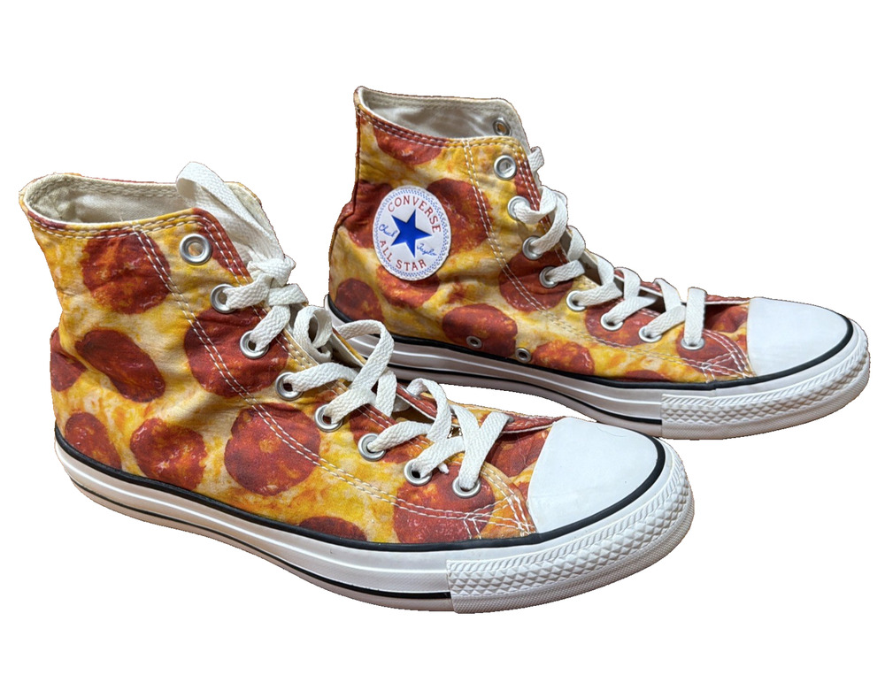 Converse Pepperoni Pizza Print High Tops Men’s 8 Women’s 10